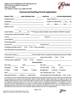 Estero Building Department  Form