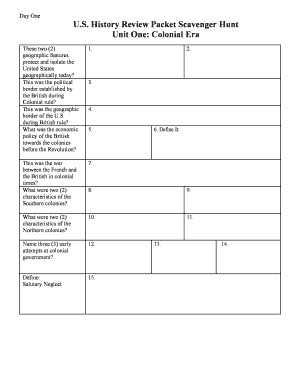 U S History Regents Review Packet Answer Key  Form