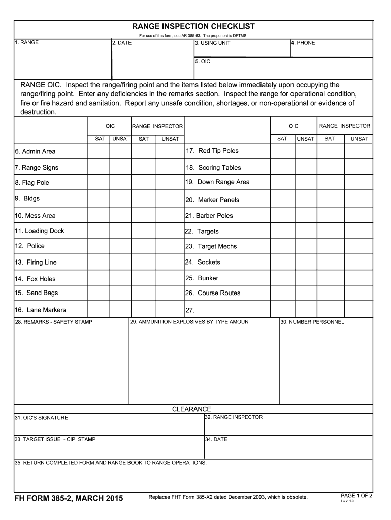 Fh Form 385