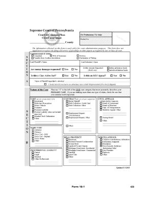 Allegheny County Cover Sheet  Form