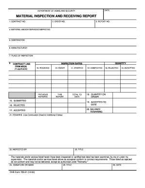 Material Inspection Report Format in Excel