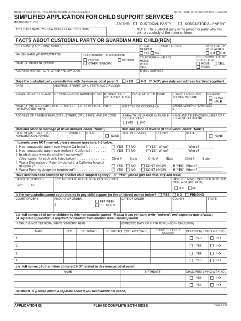  Dcss 0373 Fillable 2013-2024