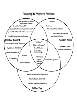 Roosevelt Vs Taft Venn Diagram  Form