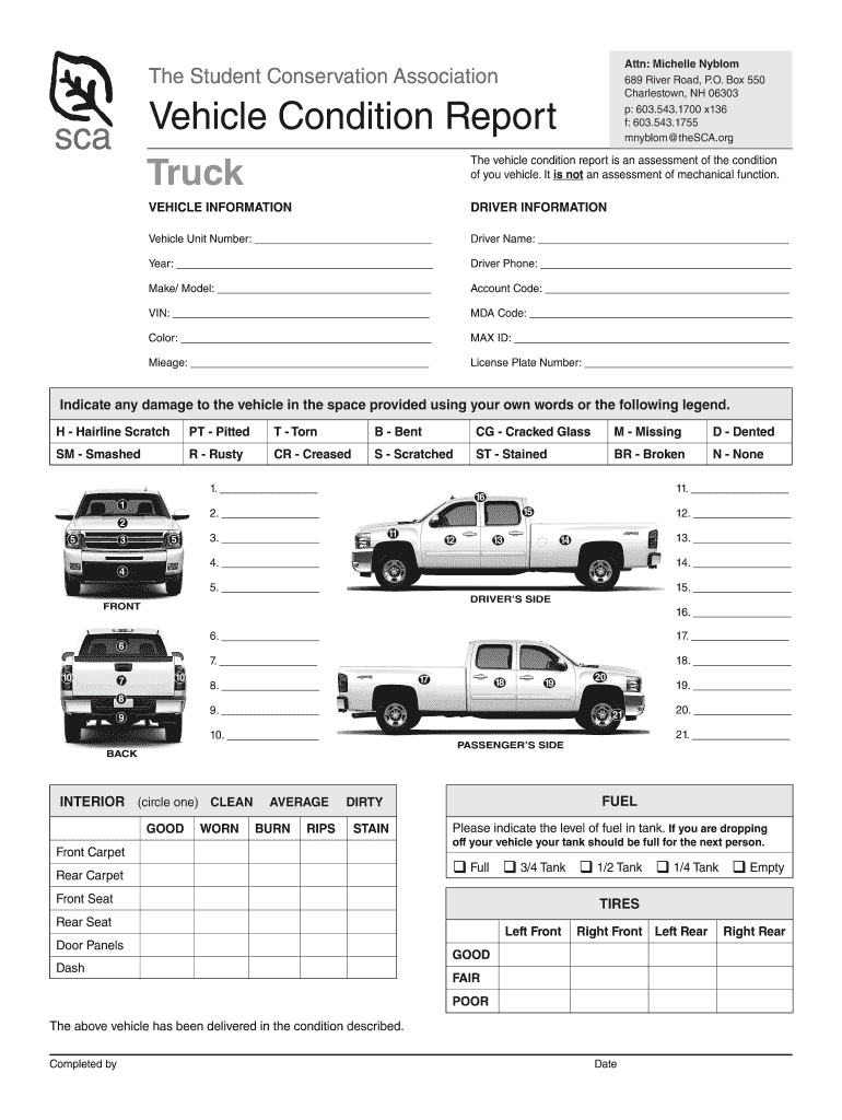 Get and Sign Vehicle Condition Report  Form