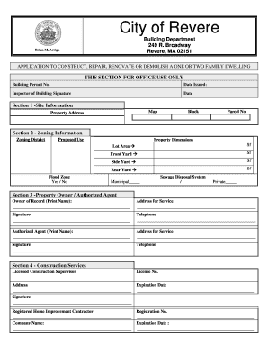 Revere Building Department  Form