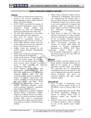 Vanik Monthly Current Affairs PDF  Form