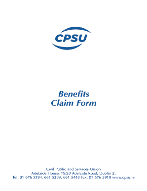 Cpsu Claim Form