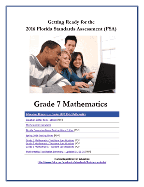 Getting Ready for the Florida Standards Assessment Fsa  Form