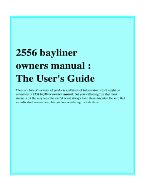 Handbuch Bayliner  Form