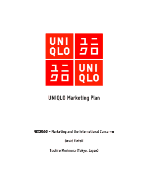 UNIQLO Marketing Plan  Form