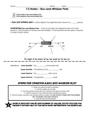 7 2 Notes Box and Whisker Plots  Form