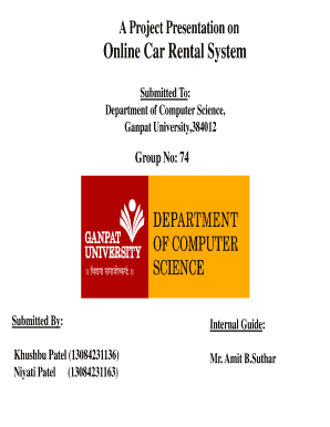 Online Car Rental System Project Documentation PDF  Form