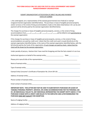 THIS FORM SHOULD ONLY BE USED for STATE LOCAL GOVERNMENT Flbog