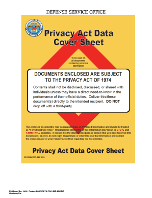 Privacy Act Cover Sheet  Form