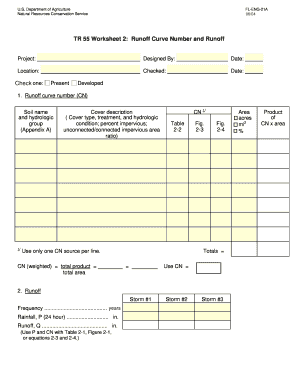 Tr 55 Worksheet 2 Fill Out And Sign Printable Pdf Template Signnow