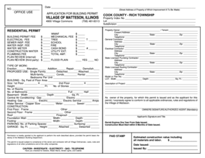 Village of Matteson Building Department  Form