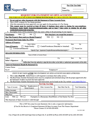 Naperville Transfer Stamps  Form