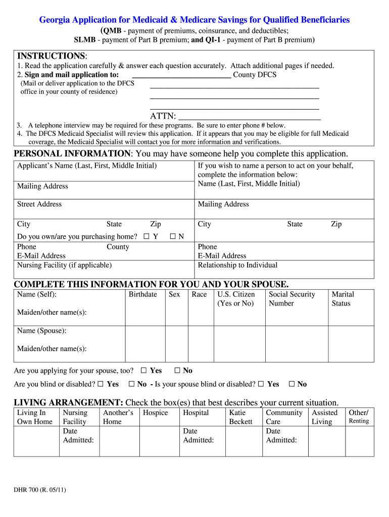  Medicaid Printable Forms Georgia 2011-2024