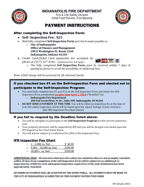 Fire Department Self Inspection Form