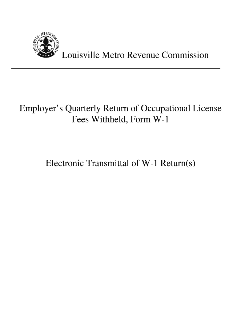 Form W 1  Louisville Metro Government  Louisvilleky