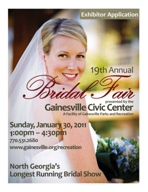 19th Annual Bridal Fair Gainesville Civic Center Gainesville, GA Gainesville  Form