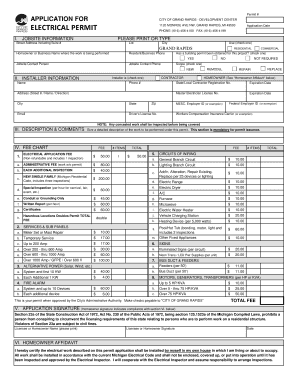 Electical Licence in Grand Rapids Form