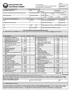 Kentwood Electrical Permit  Form