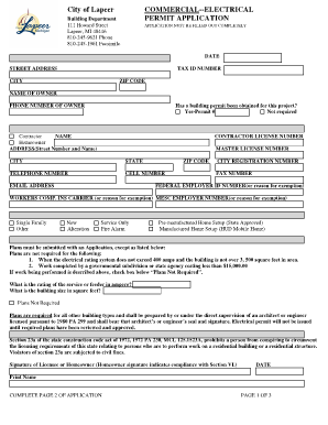 Electrical Application  Form