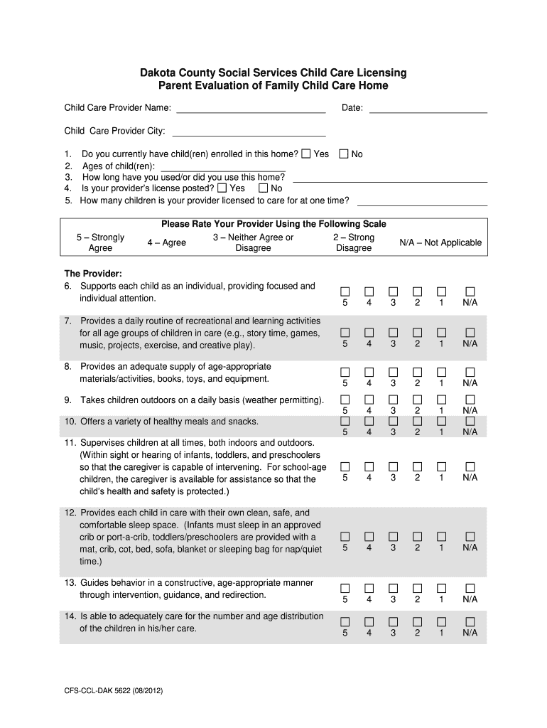  Appraisal Form Child Care 2012