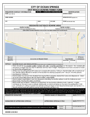 Ocean Springs Front Beach Fire Pit  Form