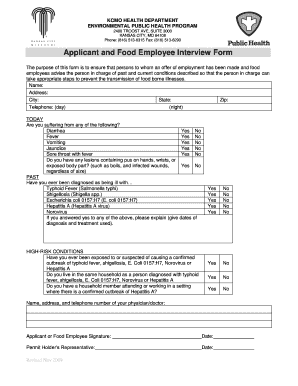 Employee Interview Form