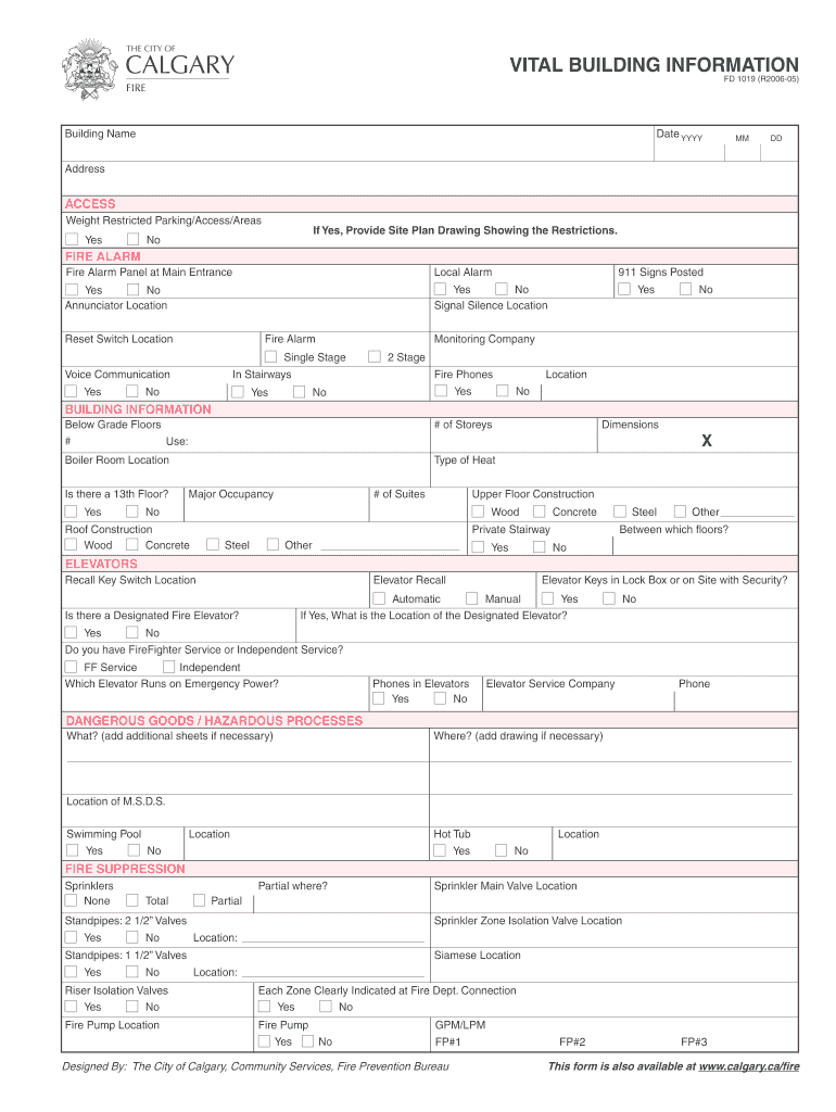  VITAL BUILDING INFORMATION the City of Calgary Calgary 2006-2024