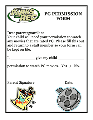 Rated R Movie Permission Form
