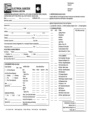  Nj Electrical Permit Application Fillable  Form 2005