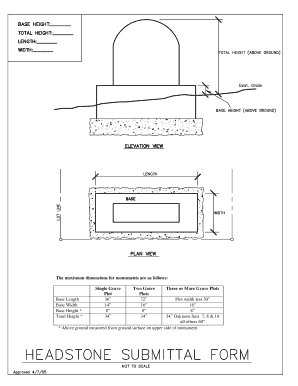 Headstone Design Templates  Form