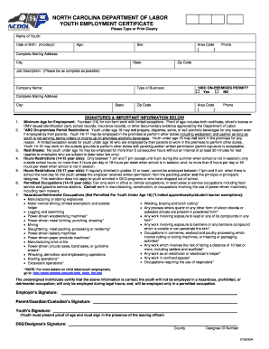 Workers Permit Nc Online  Form
