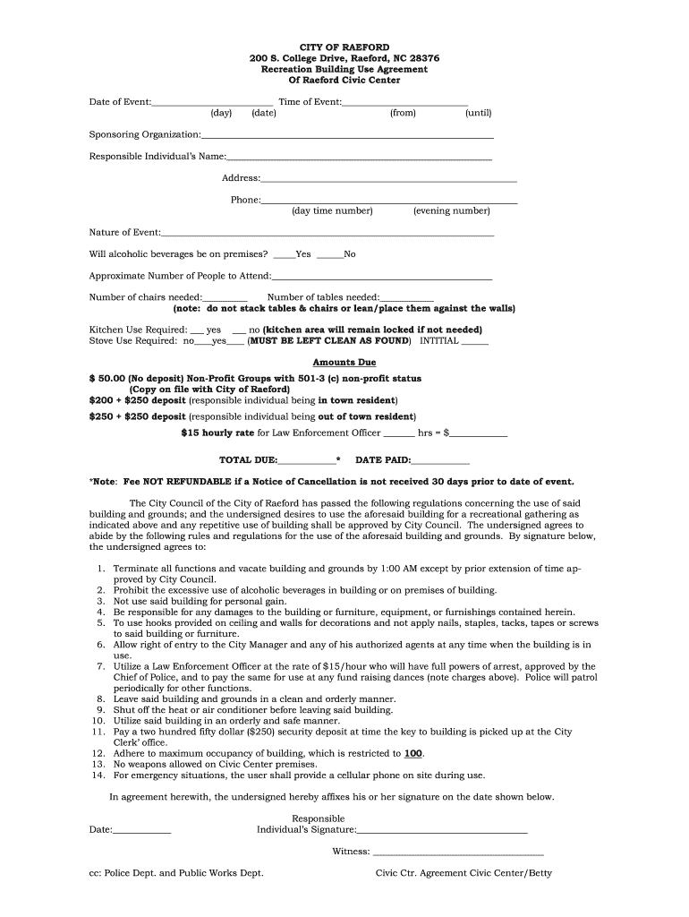 Raeford Civic  Form