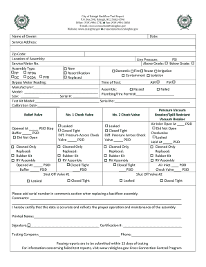 Cross Connection Raleigh  Form