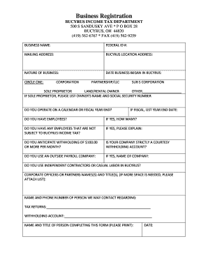 Business Registration Form