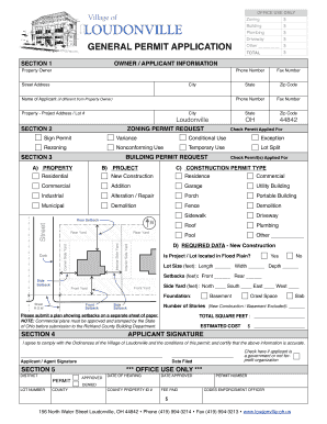 Building Permit Loudonville Ohio Form