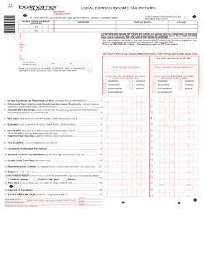 Earned Income Tax for Emmaus Form