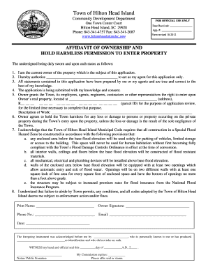 Affidavit of Ownership Form