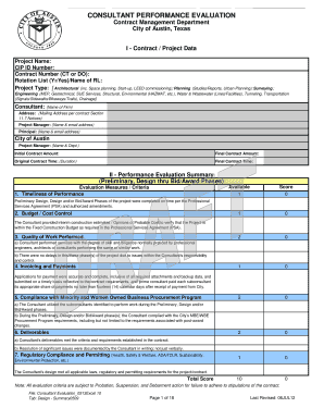 Consultant Evaluation Template  Form
