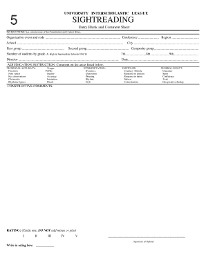 Band Sight Reading Exercises PDF  Form