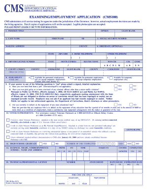 Cms 100  Form