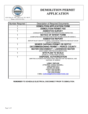 City of Lakewood Permits  Form