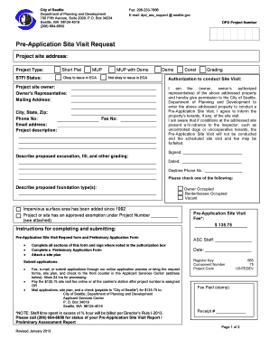 City of Seattle Dpd  Form
