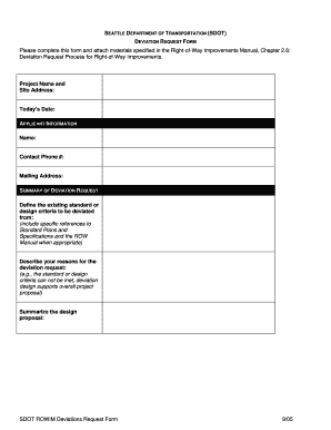 Deviation Request Form