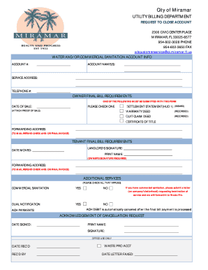  Miramar Water Bill 2012