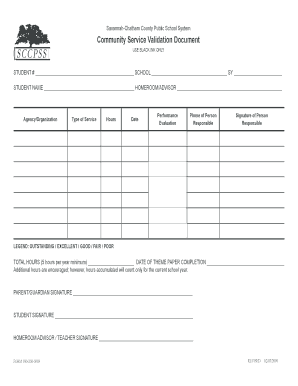 Community Service Form